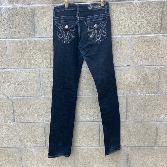 MEK Denim Harrison straight leg jean with embellished flap pocket size 26x34 - Picture 8 of 8
